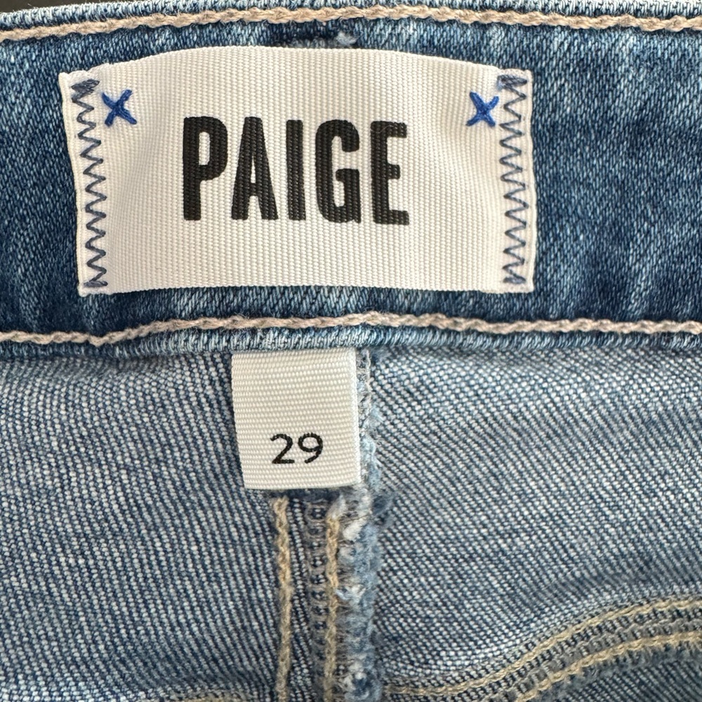 PAIGE Blue Cropped Jeans - Picture 7 of 9